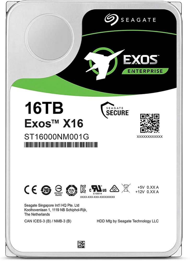 Seagate 16TB EXOS ST16000NM001G 3.5 256MB 7200RPM SATA3 NAS Sabit Disk