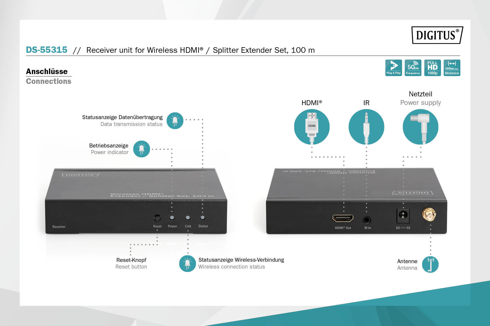 Digitus DS-55315 Alıcı Ünite - görsel 6