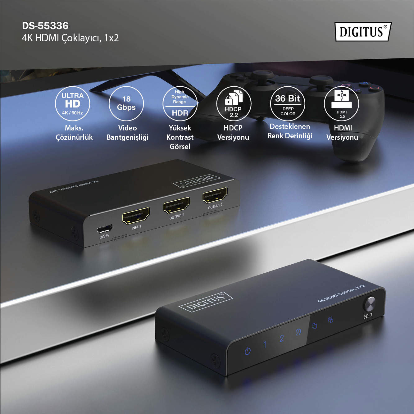 Digitus DS-55336 4K HDMI Çoklayıcı