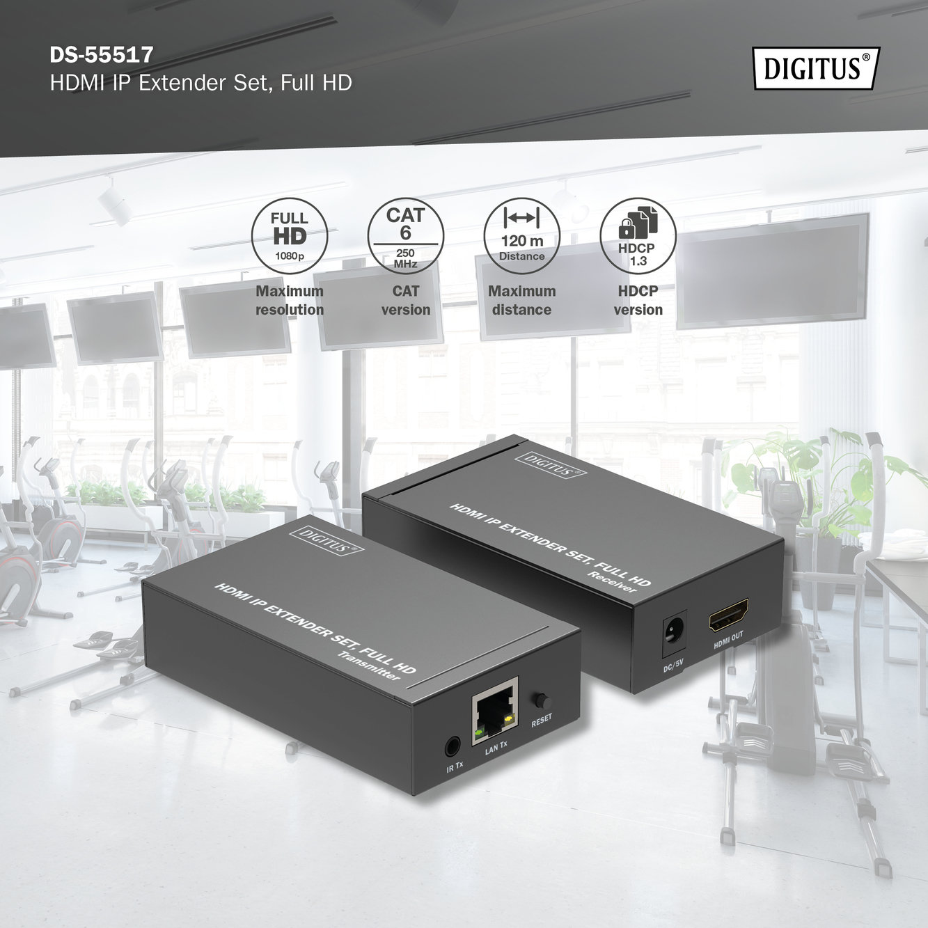 Digitus DS-55517 Alıcı ve Verici Birim dahil - görsel 6