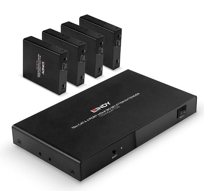 Lindy LIN-38262 70m Cat.6 4 Port HDMI 18G Sinyal Çoklayıcı ve Uzatıcı - görsel 3