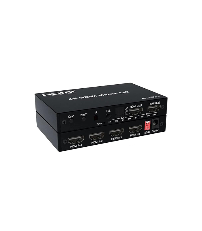 NOVACOM 4K 60 Hz HDMI MATRİX SWİTCH 4X2 ( 4 GİRİŞ 2 ÇIKIŞ )