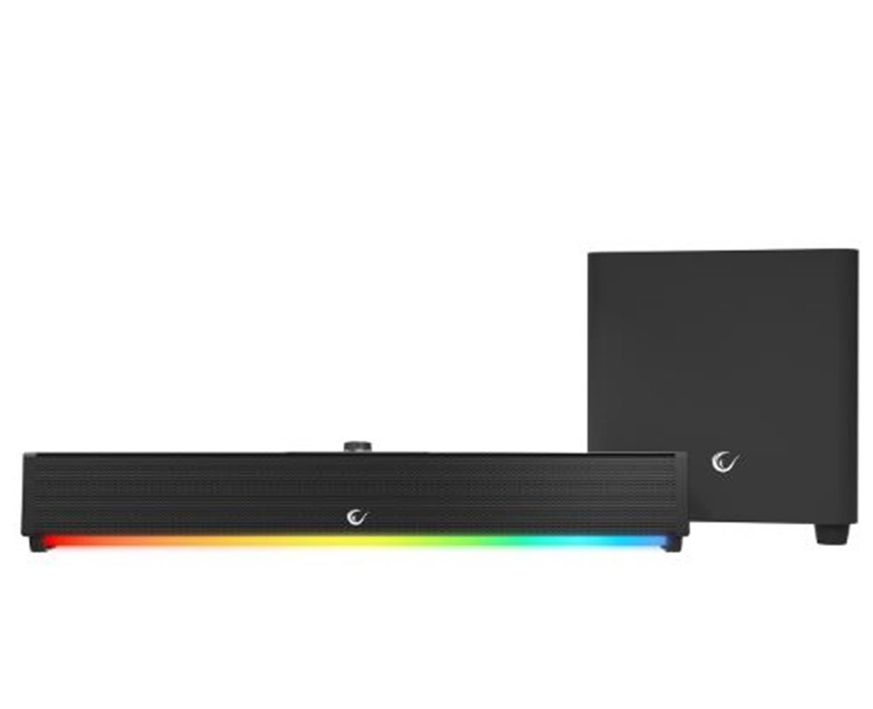 Rampage RM-1 SoundWave Plus Siyah Total 64W 16V/4.06A BT+USB+AUX+TF Kartlı Gaming Soundbar Speaker