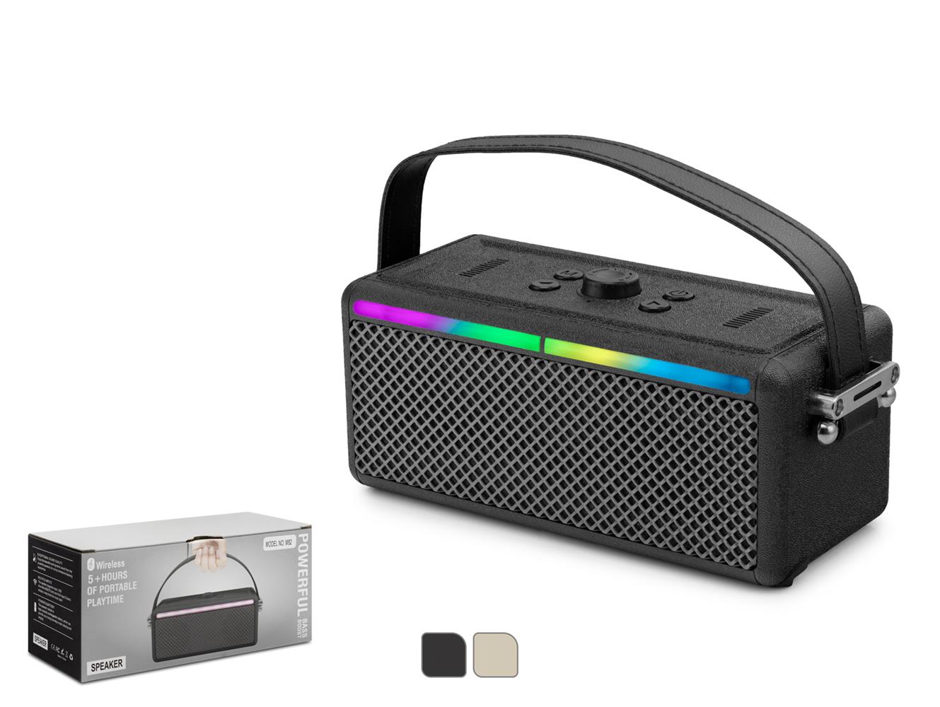 Hadron Siyah M82 Bluetooth Speaker 185*78*78MM
