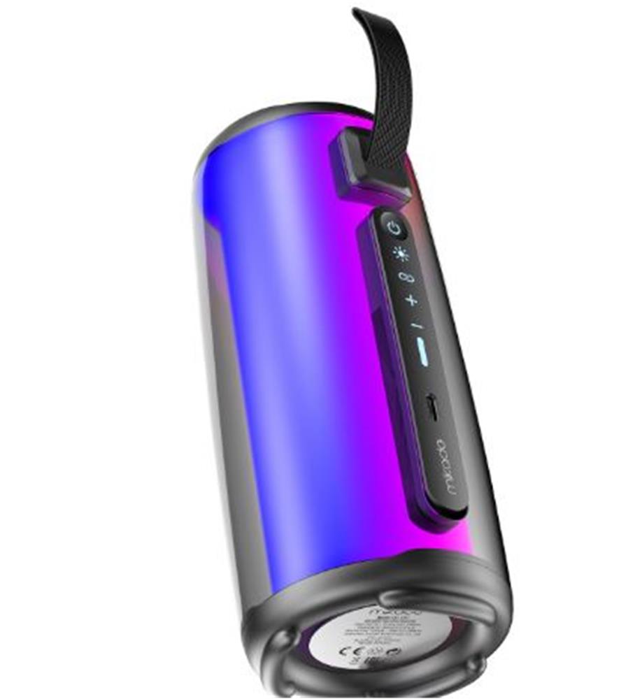 Mikado MD-17BT Capella Siyah 10W 1 RGB Mikrofonlu Kart/Aux/Usb TWS 1800 mAh Bataryalı Speaker