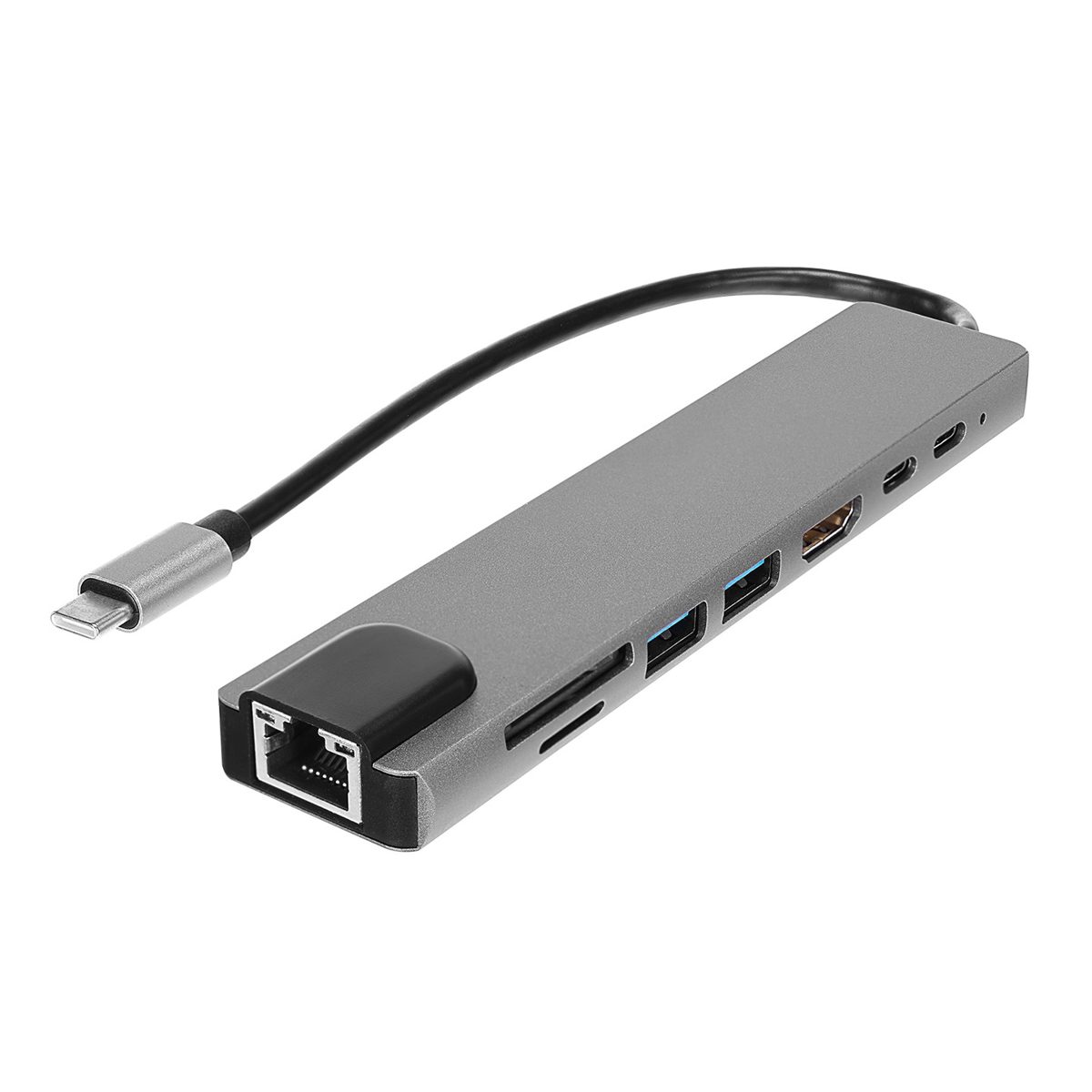 Hytech HY-USBC83 4K@30Hz 2xUSB3.0, 1xUSB2.0, 1000Mbps PD, TypeC Data, Adaptör