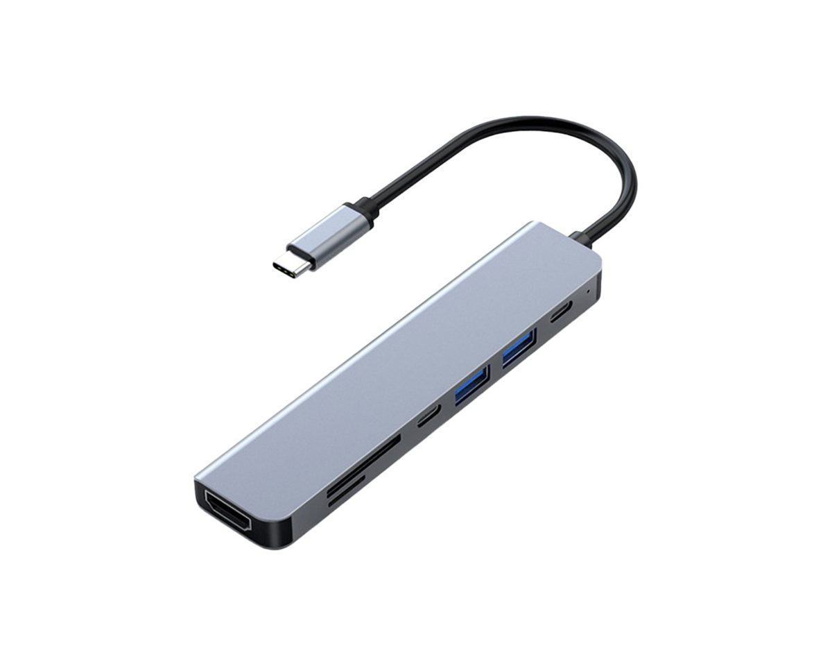 Frisby FA-7684C USB Type-C - HDMI + SD/TF + USB 3.0 Adaptör + PD Şarj
