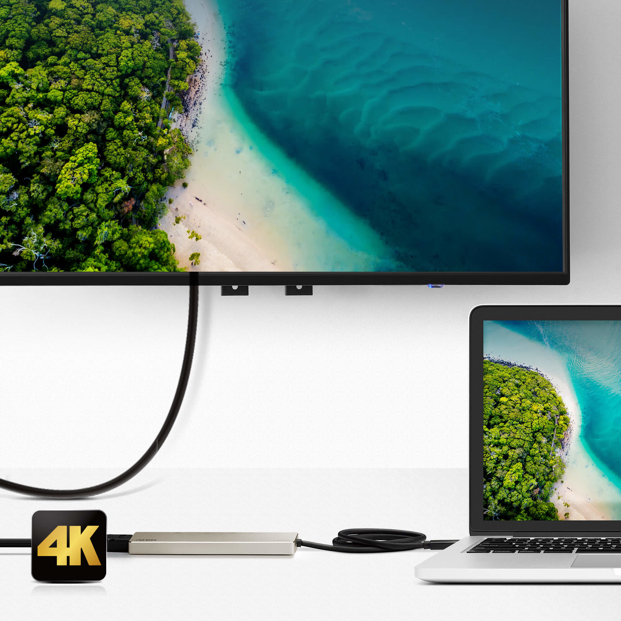 Aten UH3239 USB-C Multiport Mini Dock with Power Pass-Through - görsel 6