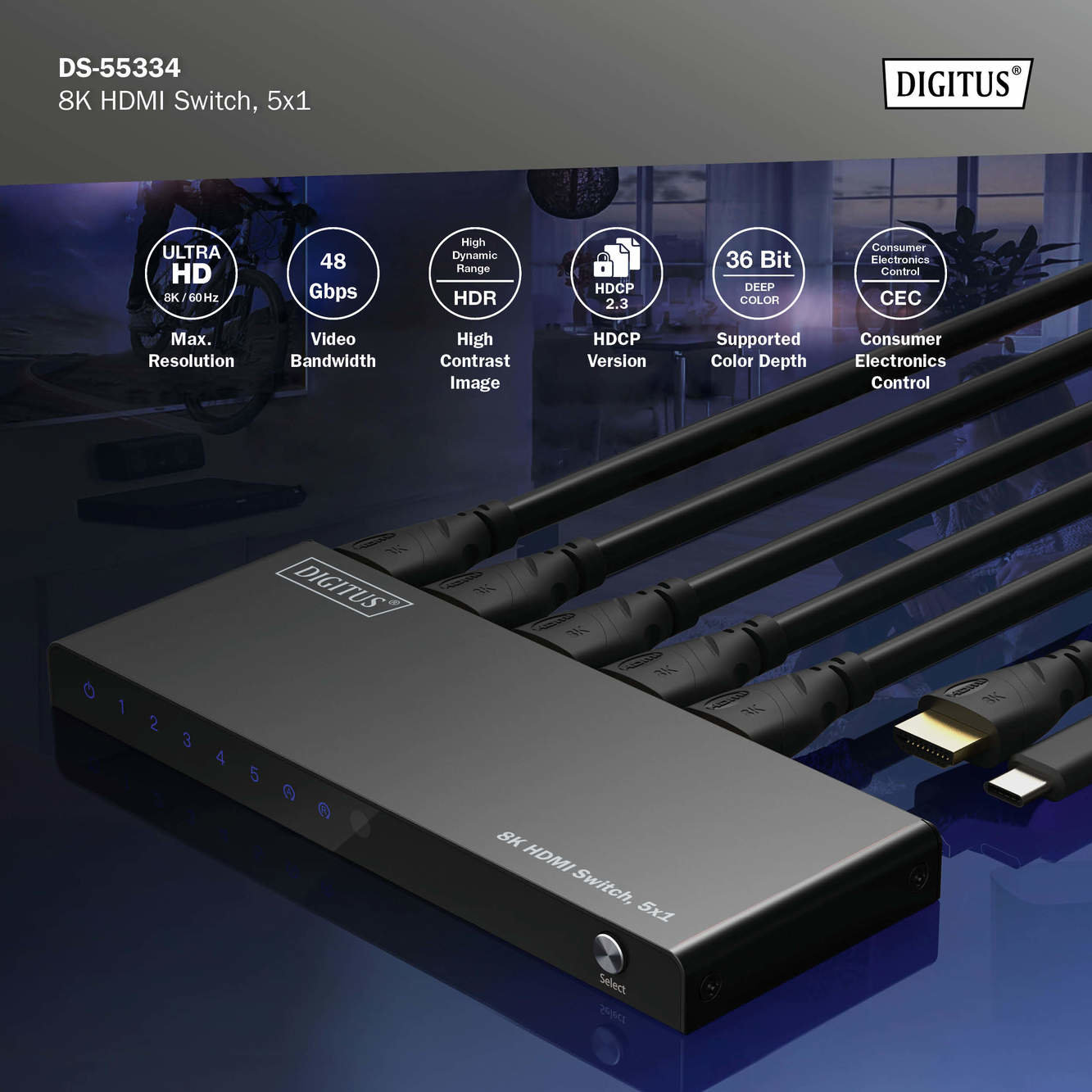 Digitus DS-55334 8K HDMI Switch - görsel 11