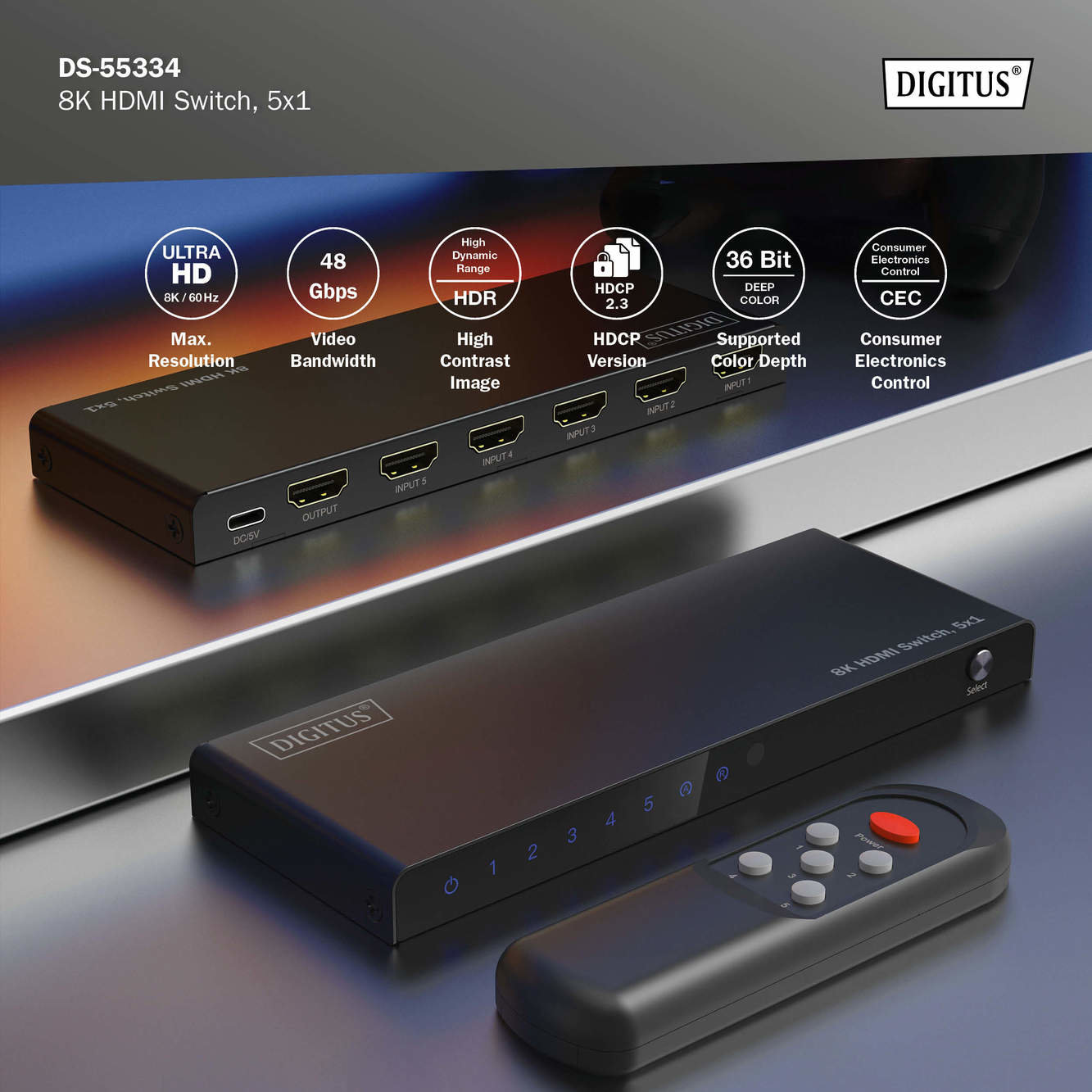 Digitus DS-55334 8K HDMI Switch - görsel 12