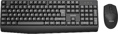 Philips SPT6337B Kablosuz Türkçe Q Klavye & Mouse Set Siyah