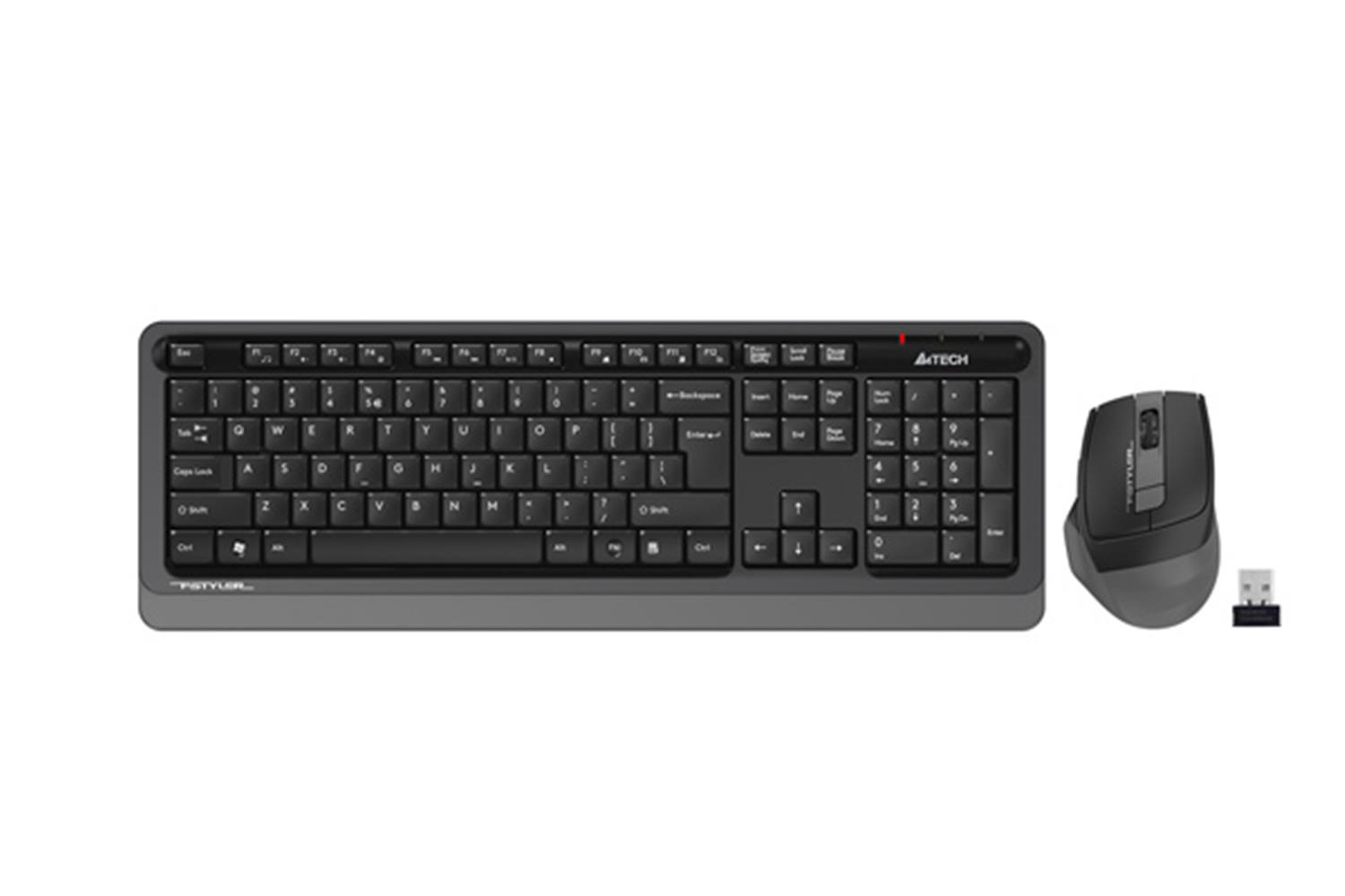 A4 Tech Fg1035 2.4G Gri Q Fn-Mm Klv+Optik Mouse Set - görsel 2