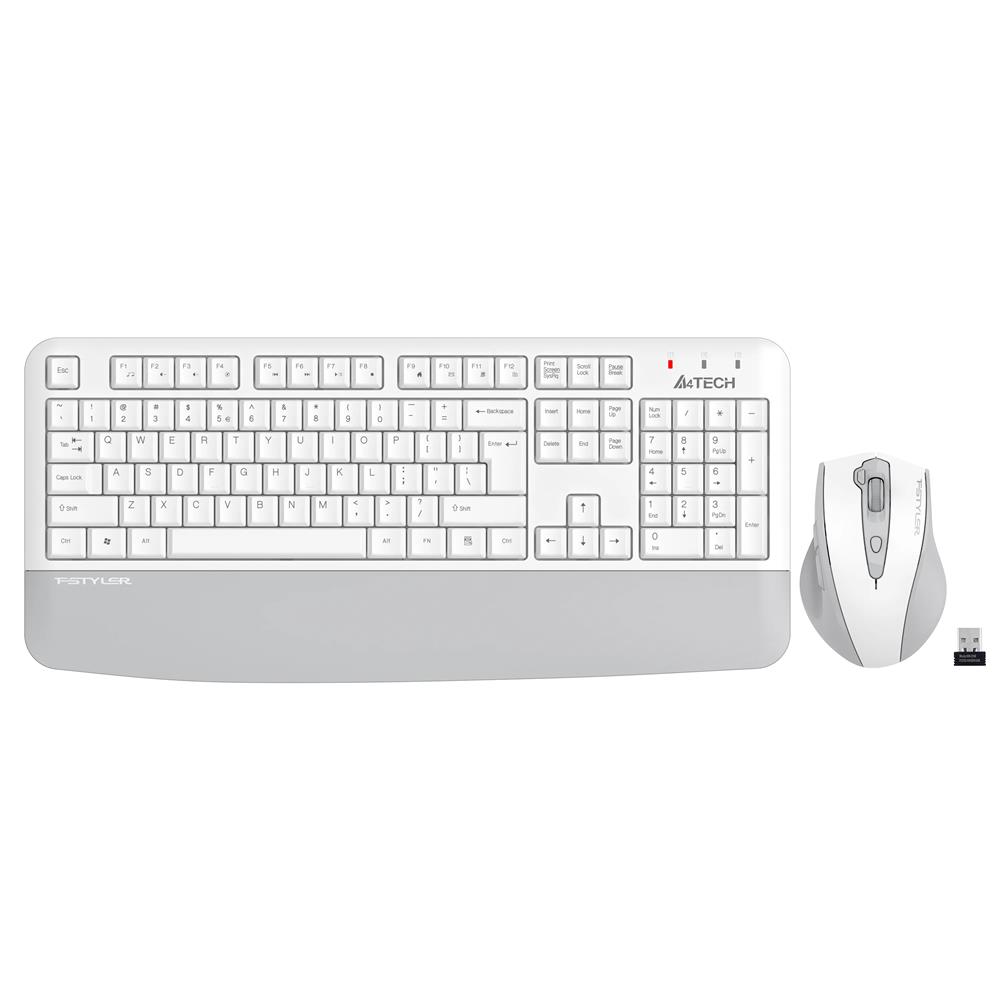 A4 Tech FG2500S Beyaz Plus 2.4GHz FN-MM Türkçe Q 3200DPI Klavye & Mouse Set - görsel 2