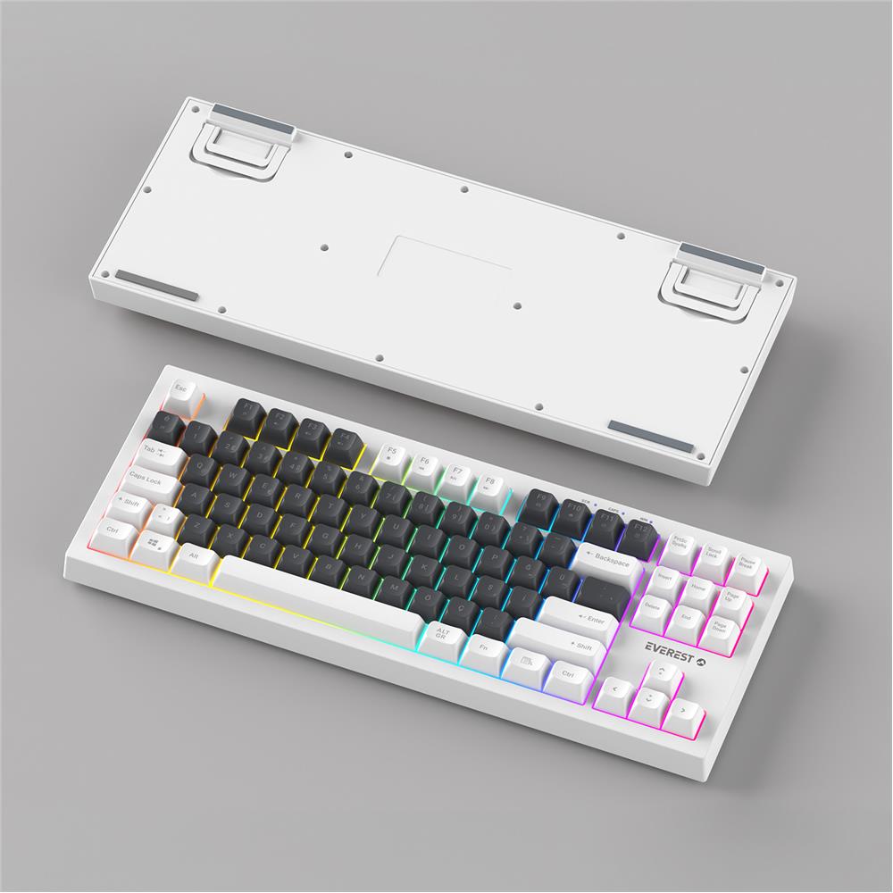 Everest KB-98 SILENT TKL Gri Mavi/Beyaz Rainbow Q Membrane Klavye