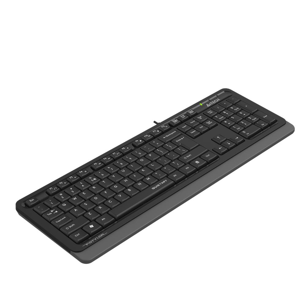 A4 Tech Fk10 Q Usb Quitkey Sessiz Gri Tr Fn-Multimedya Klavye - görsel 2