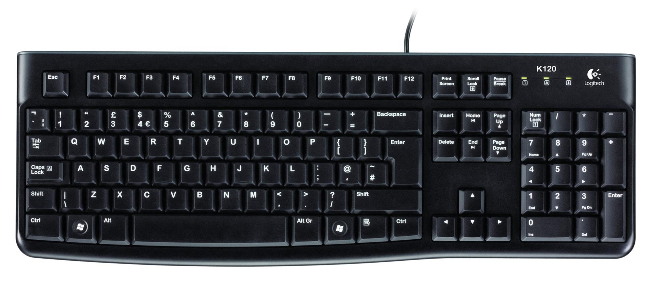 Logitech 920-002508 K120 İngilizce Usb Kablolu Siyah Klavye - görsel 2