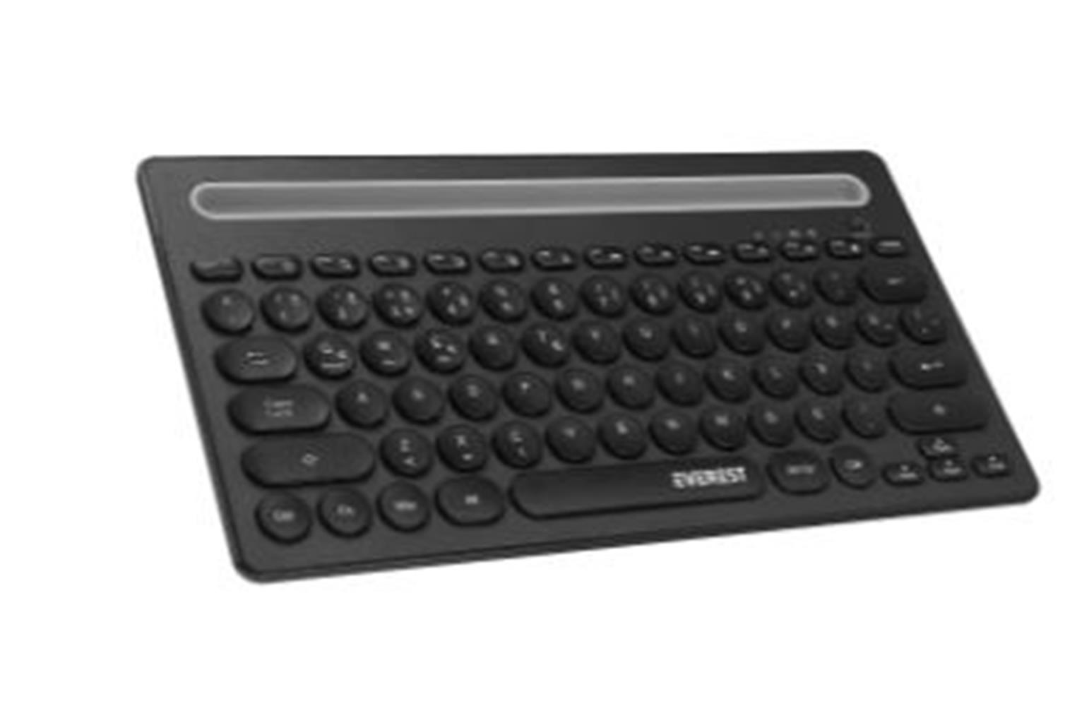 Everest KB-BT84 Siyah/Gri Bluetooth Ultra İnce+Şarjlı Q Mac/Win/Android/Ios Uyumlu Kablosuz klavye