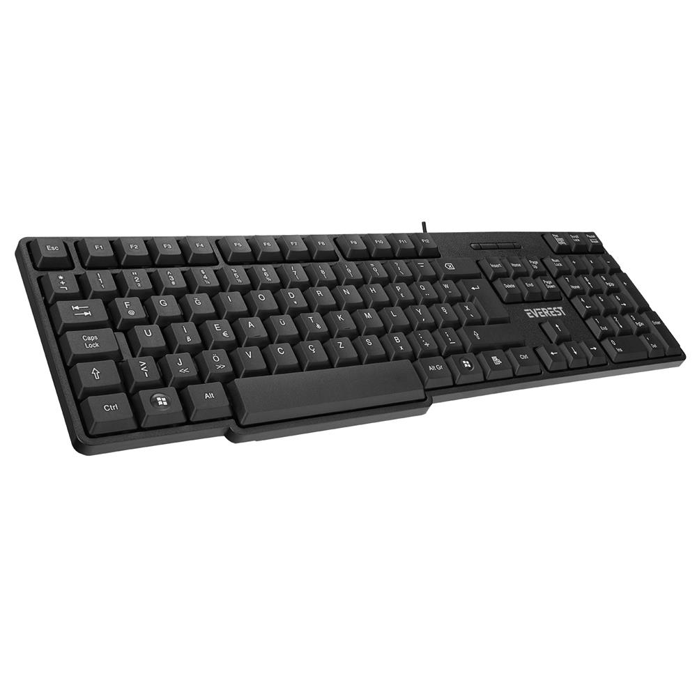 Everest KB-517UF Siyah USB F 2mt Kablo Uzunluğu Standart Klavye - görsel 2