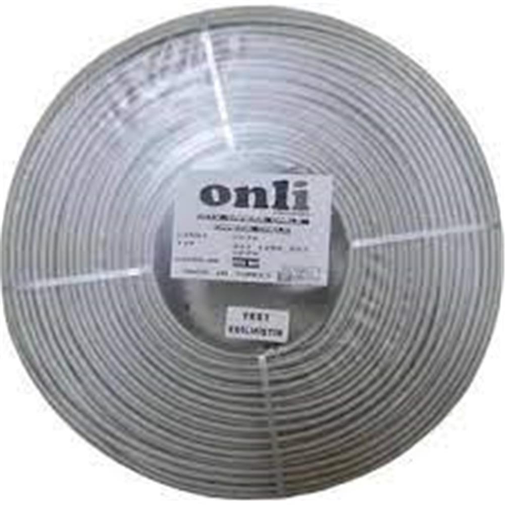 Onli ON-5002 2+1 PE 1x0,50 mini Coax 2x0,50mm 100 metre Dış Ortam CCA Kamera Kablosu