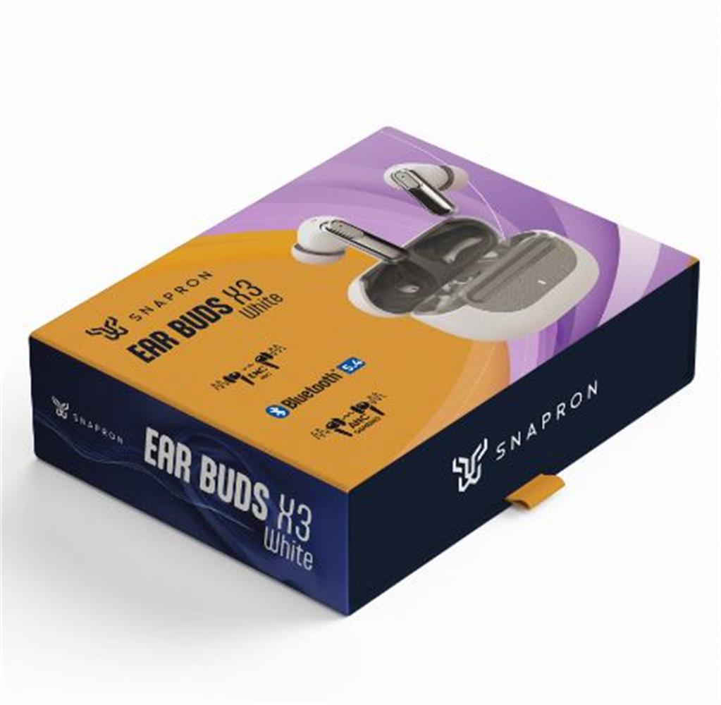 Snapron SNK-9001 ANC Beyaz & ENC Kablosuz Bluetooth 5.4 Kulaki İçi Kulaklık (Enc Mıc/Anc Gameıng)