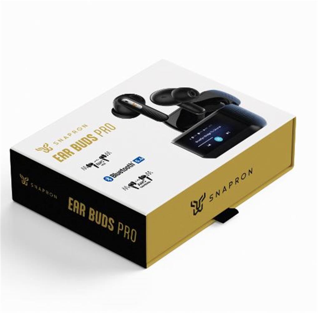 Snapron SNK-9002 Siyah Led Ekran Kablosuz Bluetooth 5.4 Kulak İçi Kulaklık (ENC Mıc/ANC Gameıng)