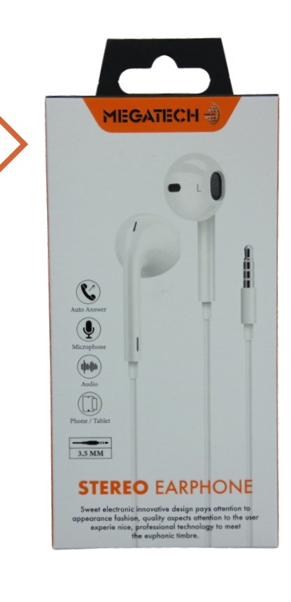 Megatech 3.5mm Kablolu Kulakiçi Stereo Kulaklık