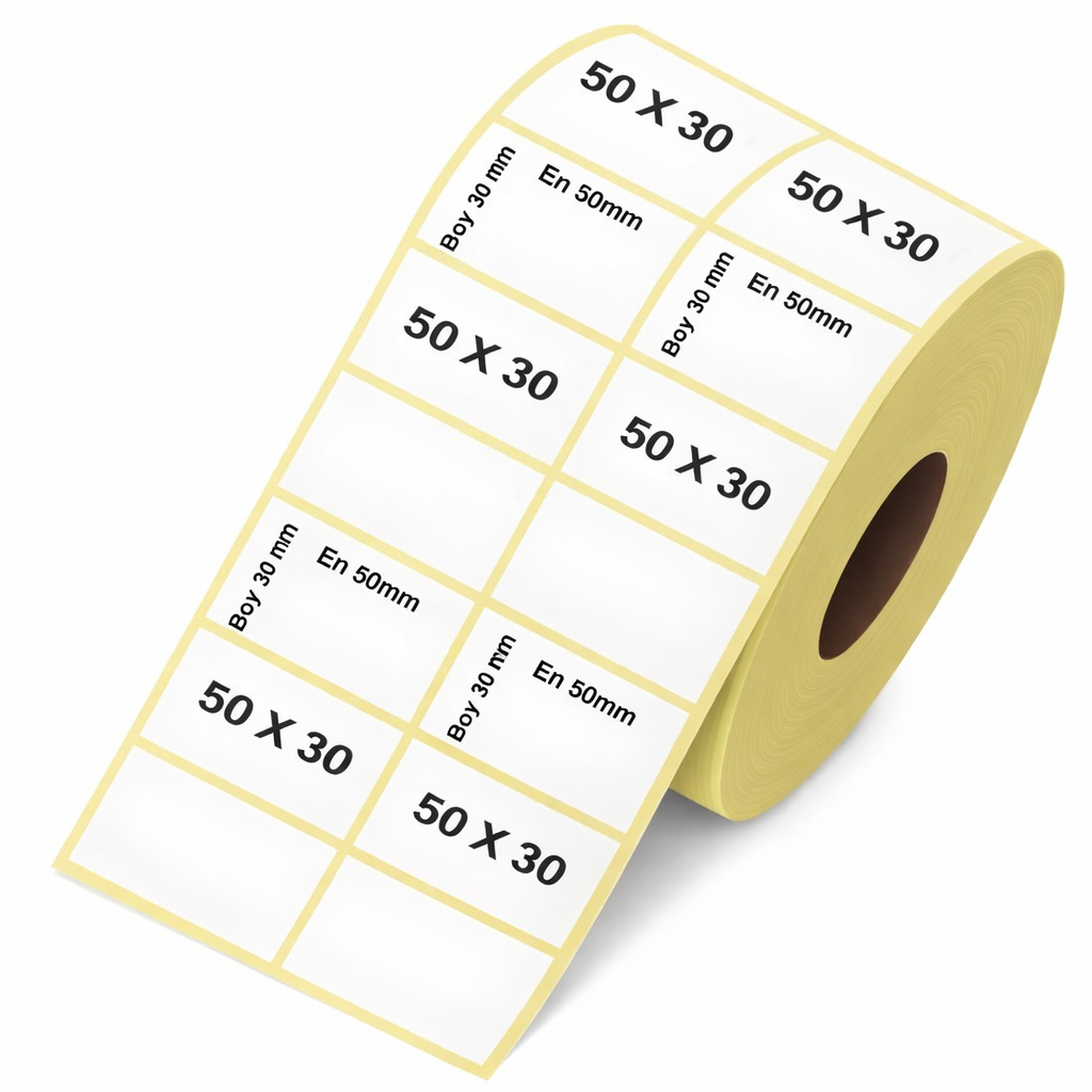 Etiket Kuşe 50 x 30 2500Li 2 Sıra