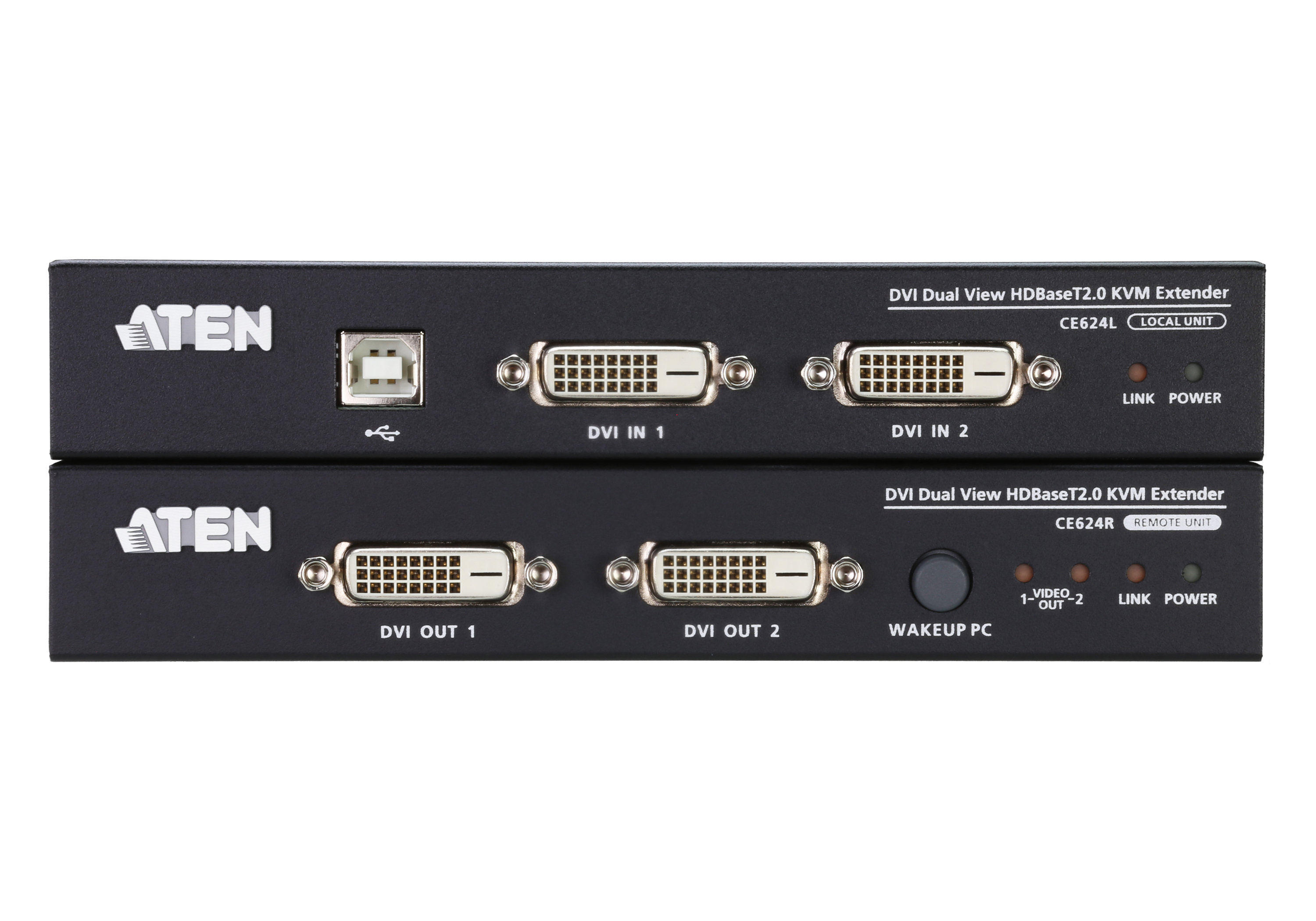 Aten CE624 USB DVI Dual View HDBaseT 2.0 KVM Mesafe Uzatma Cihazı - görsel 3