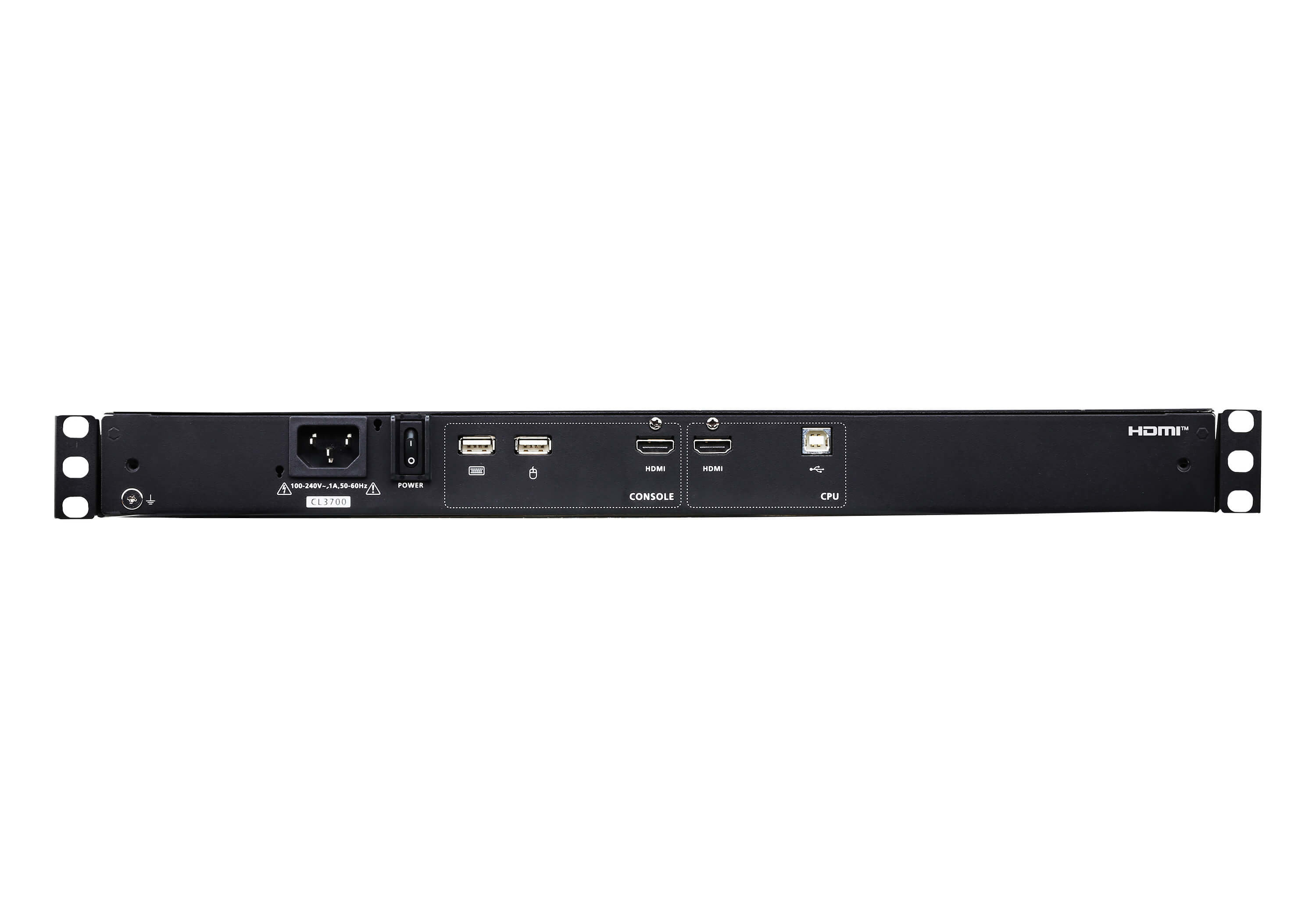 Aten CL3700NWT Ultra Short Depth Single Rail WideScreen LCD Console - görsel 3
