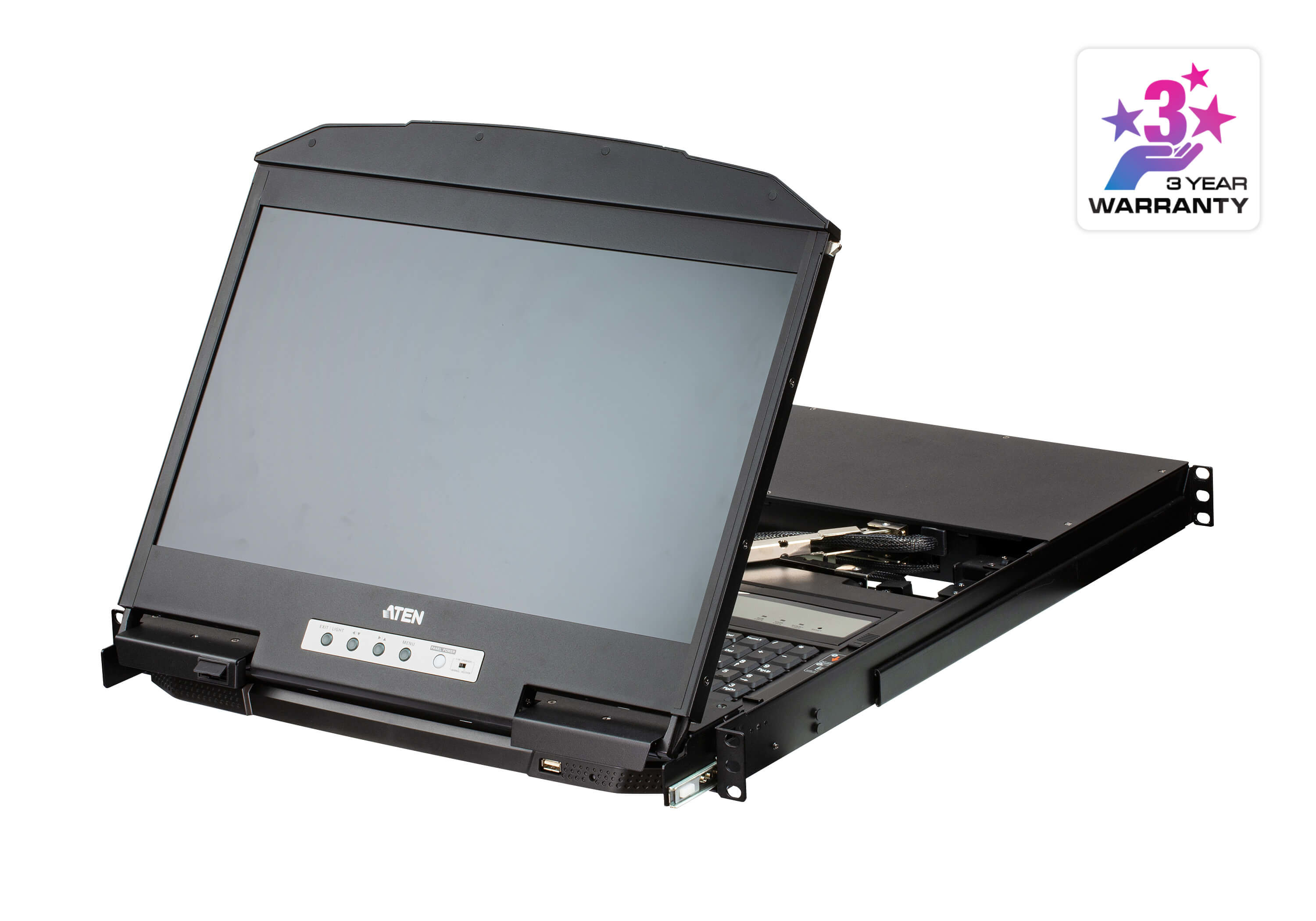 Aten CL3884NWT Türkçe Klavyeli LCD KVM Switch - görsel 2