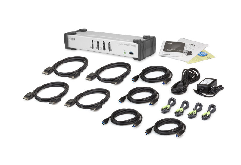 Aten CS1914 4-Port USB 3.0 DisplayPort KVMP Periferi Switch