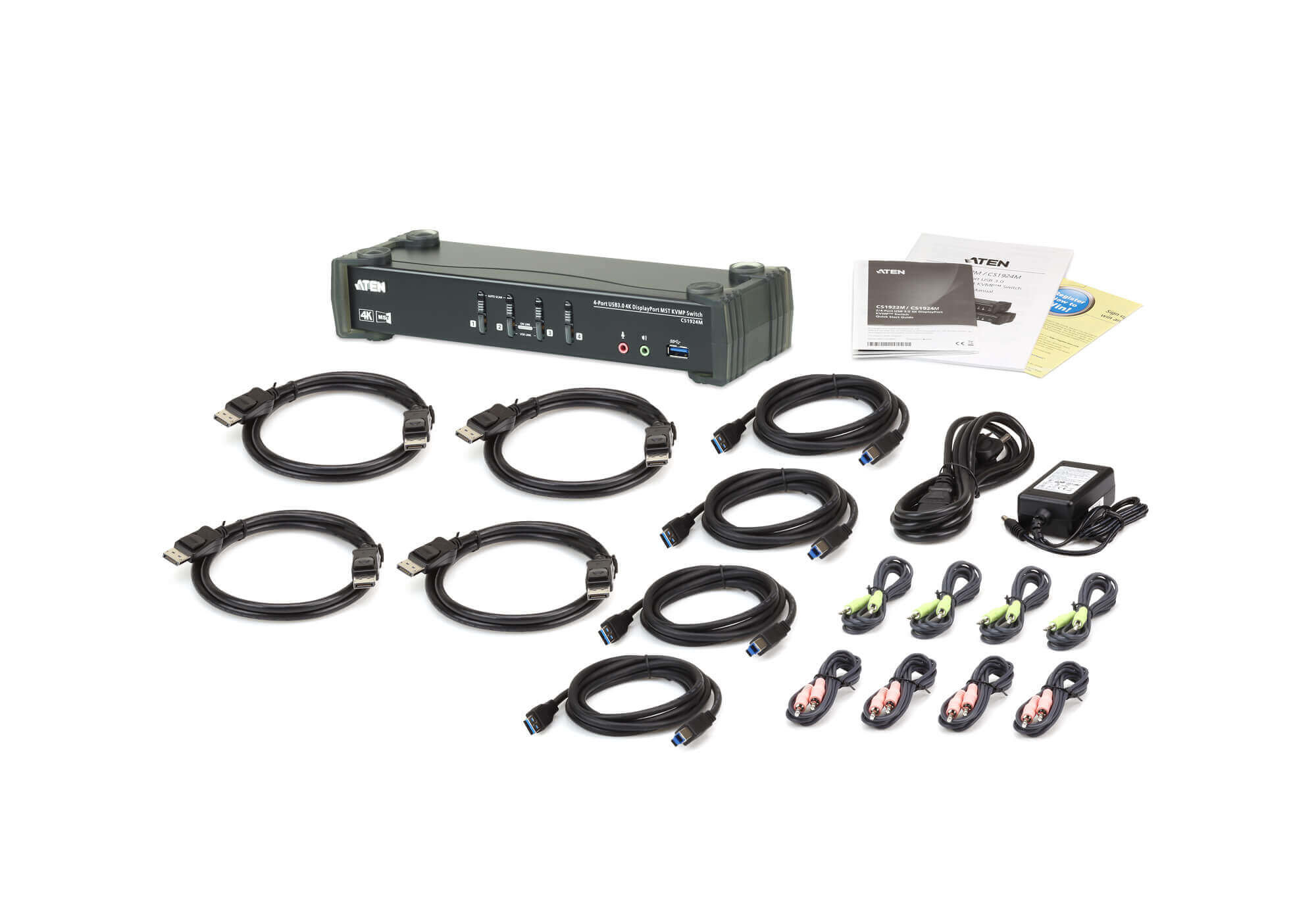 Aten CS1924M 4-Port USB 3.0 4K DisplayPort MST KVMP Periferi Switch - görsel 5