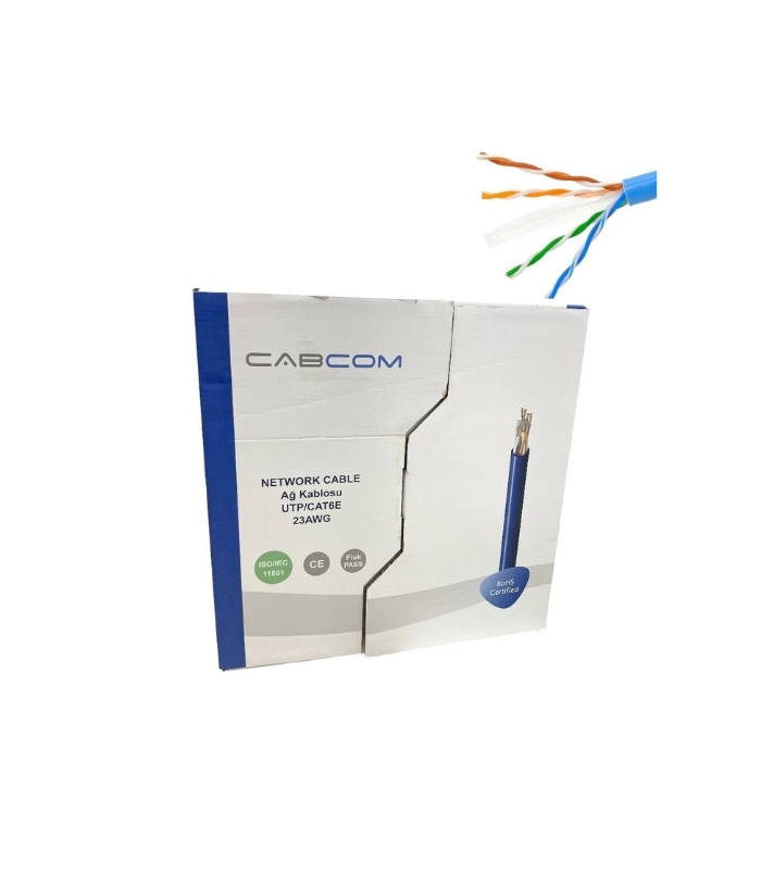Cabcom CAT6 Kablo 305MT Utp-Lszh 23AWG Blue (Kutulu)