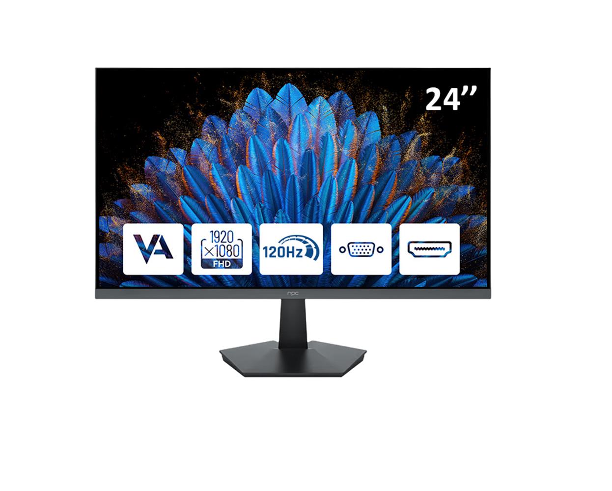 NPC 23.8" MF2408-A 120Hz 5ms IPS FHD Hdmi+Vga Gaming Monitör - görsel 2