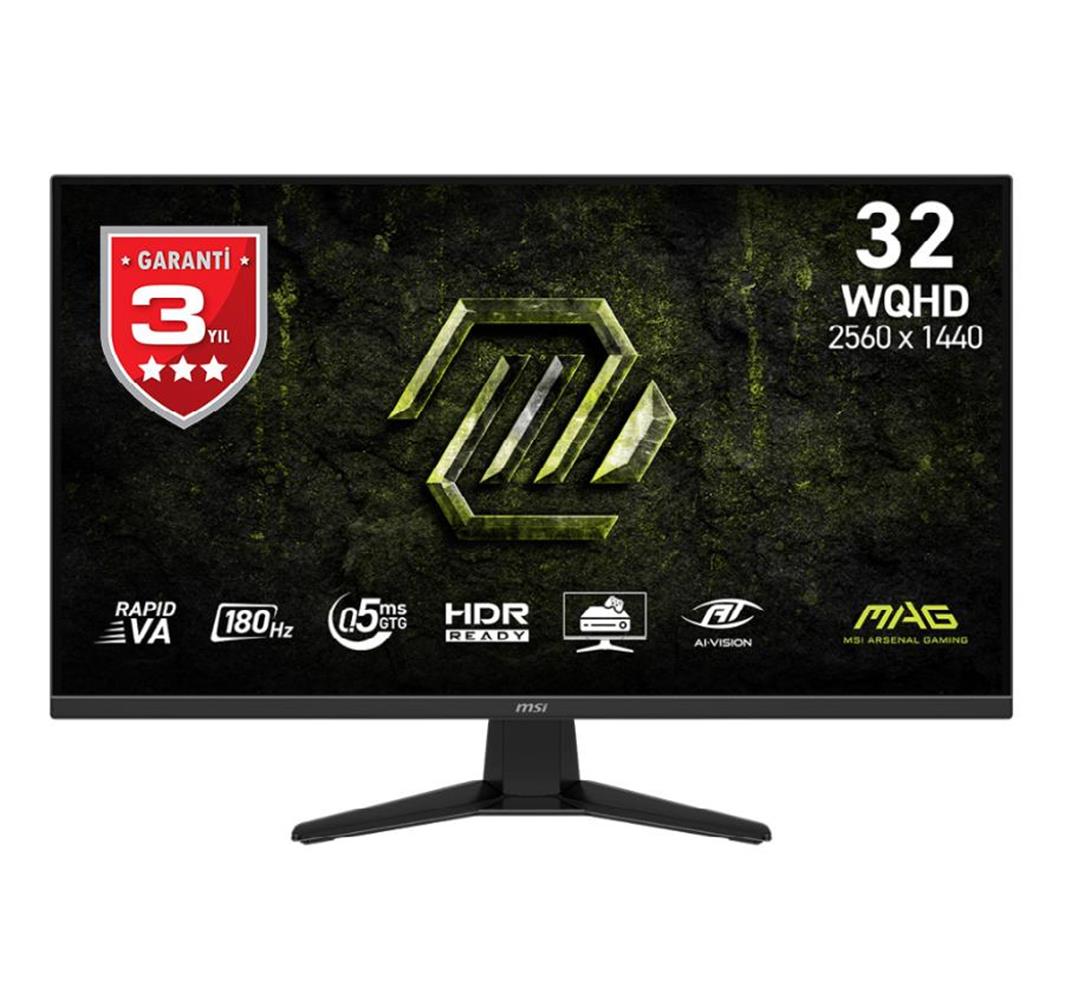 MSI 31.5" 325QF E18V 180Hz 0.5ms 2K 2560x1440 (WQHD) 16:9 Flat Rapid VA Adaptive-Sync Gaming Monitor - görsel 2
