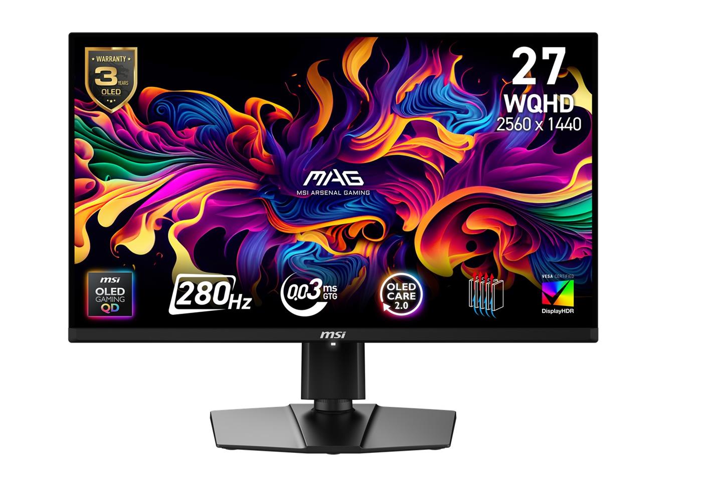 Msi 27" Mag 274QP QD-OLED X24 240Hz 0.03ms HDMI DP Premium HDR Pivot WQHD QD-OLED Gaming Monitör - görsel 2