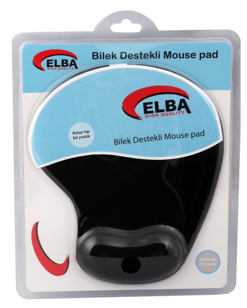 Elba K06152 Bileklikli Jel Mouse Pad Siyah - görsel 2