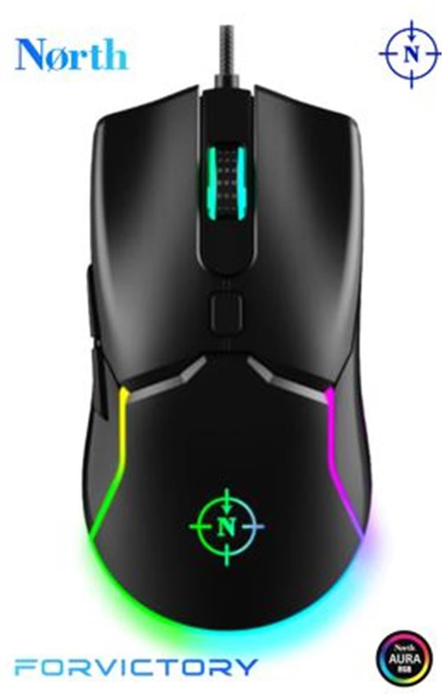 North Air Black RGB Kablolu Profesyonel Oyuncu Mouse - görsel 2