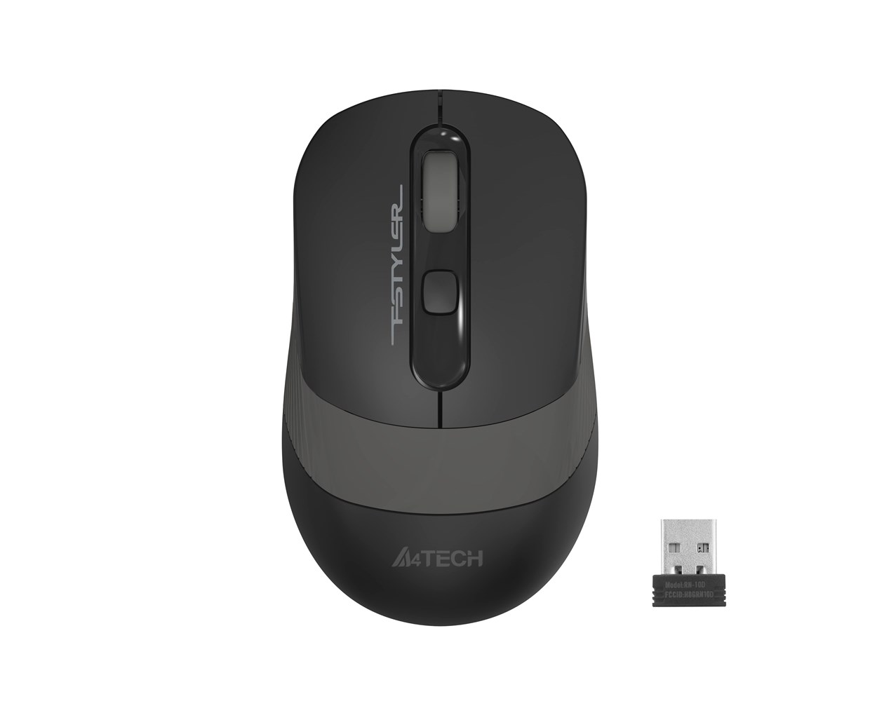 A4-Tech Kablosuz Mouse Nano Siyah-Gri (FG10-G)