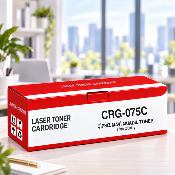 Canon CRG-075C Çipsiz Mavi Muadil Toner 1.3K | YUGUBİ