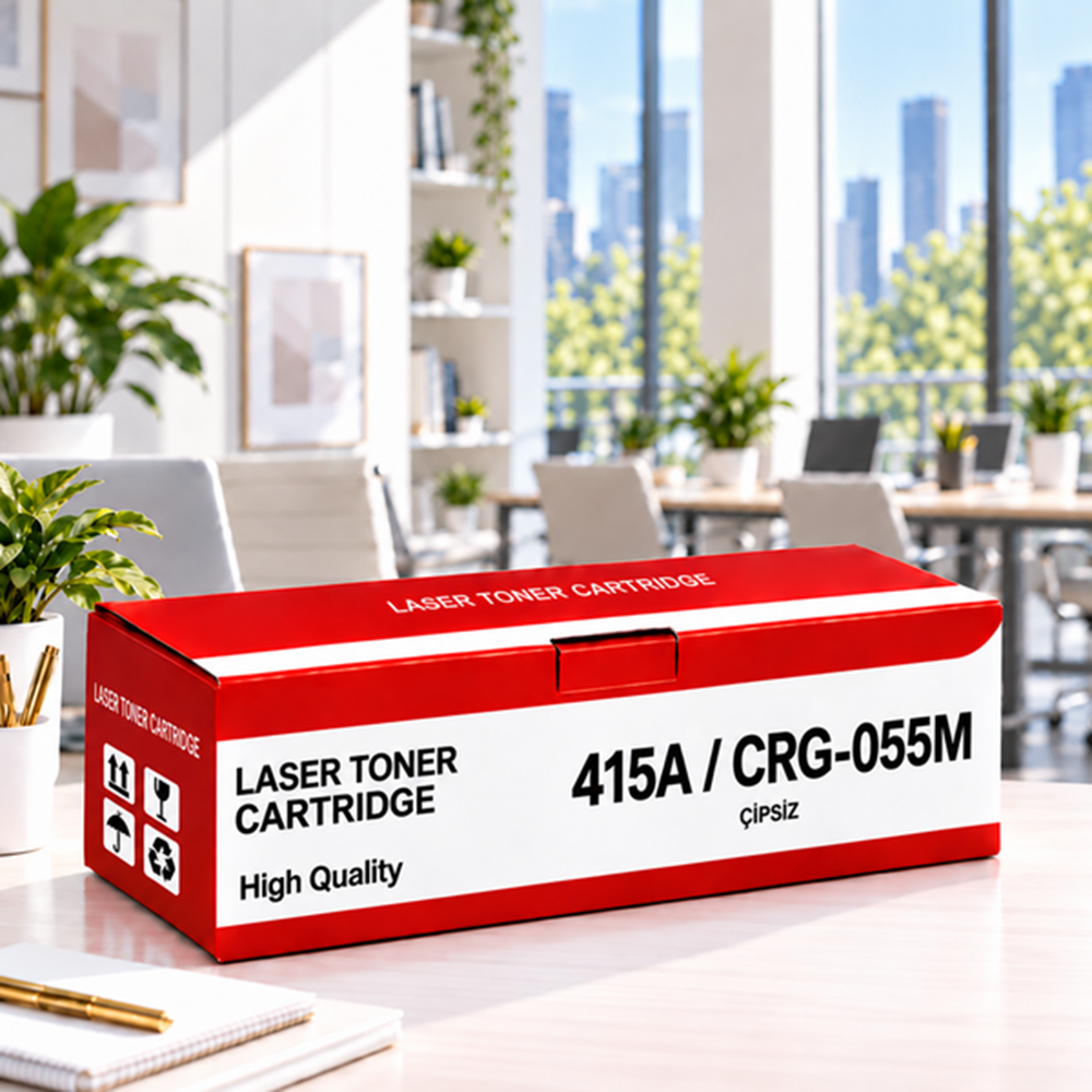 HP 415A W2033A / Canon CRG-055M Çipsiz Kırmızı Toner