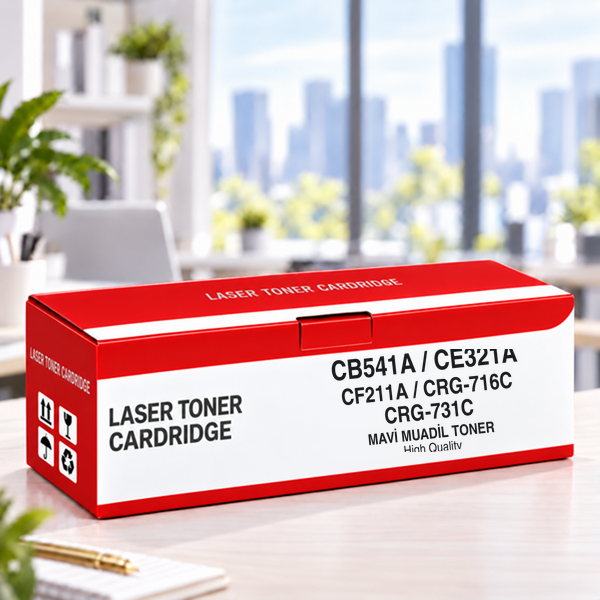 Yugubi Hp Cb541A / Ce321A / Cf211A / Canon Crg-716C / Crg-731C Mavi Muadil Toner 1.5K - Kolisi 20 Ad