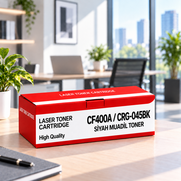 Yugubi Hp Cf400A / Canon Crg-045Bk Siyah Muadil Toner 1.4K - Kolisi 20 Ad