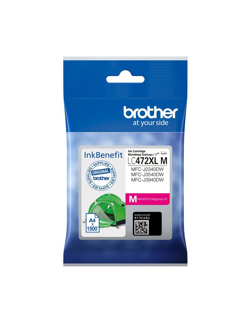 Brother LC472XLM Magenta Kırmızı Kartuş MFC-J2340/J3540/J3940 1.500 Sayfa