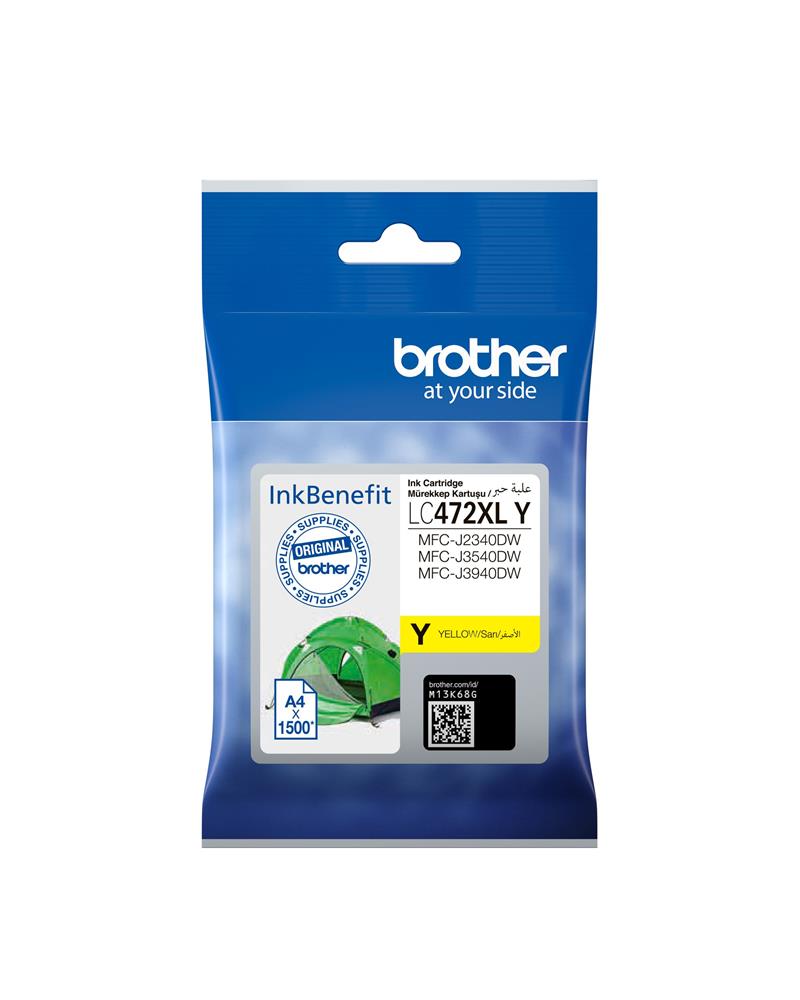 Brother LC472XLY Yellow Sarı Kartuş MFC-J2340/J3540/J3940 1.500 Sayfa