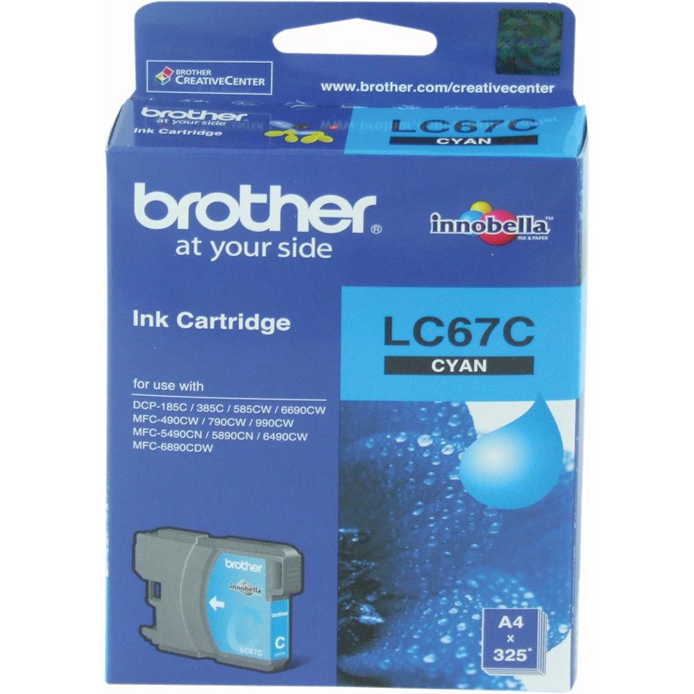 Brother LC-67C Cyan Mavi 325 Sayfa Kartuş DCP-185/385 MFC-490/615/790/795/990/5490/5890/6490/6890