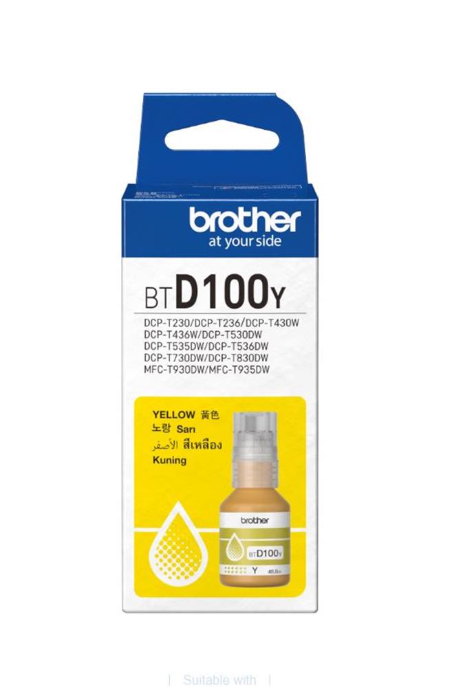 Brother BTD100Y Yellow Sarı 5.000 Sayfa Şişe Mürekkep DCP-T430/T530/T730/T830 MFC-T930/T935