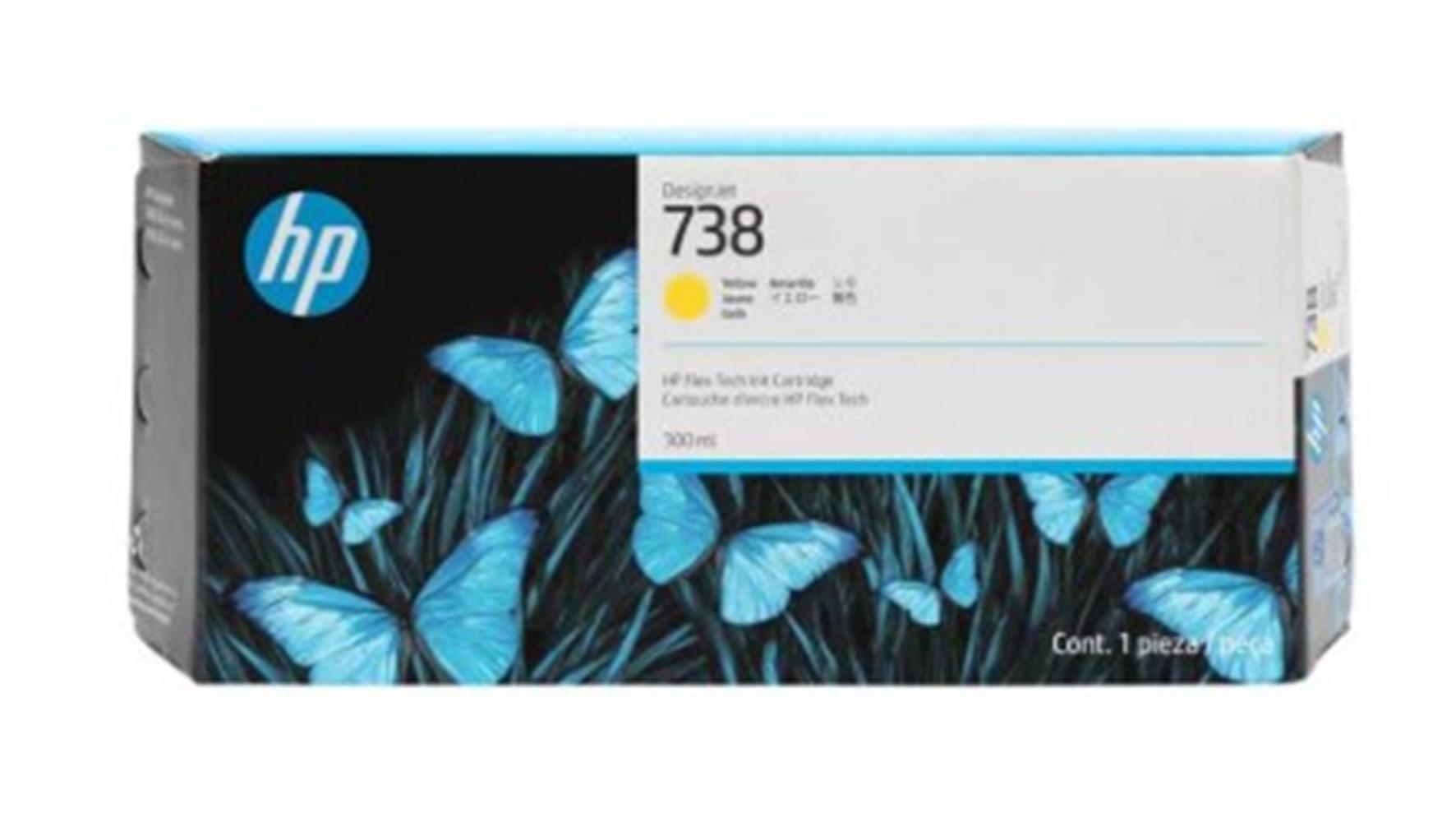 HP 738 Yellow Sarı 300ML Plotter Kartuşu 676M8A