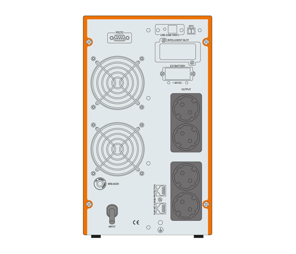 Makelsan Powerpack SE Serisi 2 kVA Online 1F/1F 4*9Ah Akü Güç Kaynağı