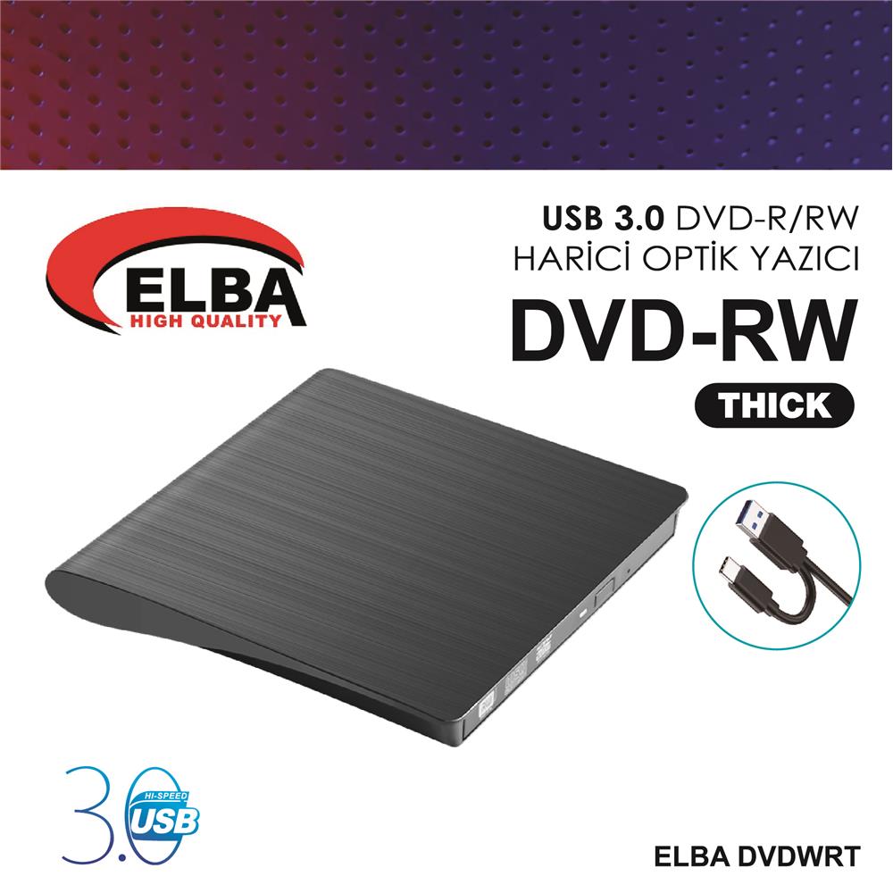 Elba DVDWRT-THCK Harici Dvdrw Thick, Siyah Dvd Yazıcı Writer - görsel 2